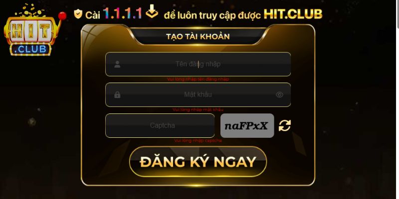 Đăng Ký Hitclub 2 Hoàn thành bước cuối cùng của quá trình tạo tài khoản