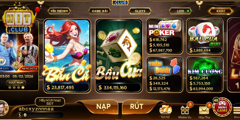 Giới Thiệu Hitclub – Xu Hướng Giải Trí Trực Tuyến Mới 3 Hệ sinh thái game phong phú dành cho nhiều nhóm người chơi